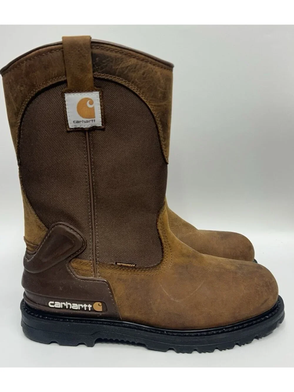 Carhartt Heritage 11'' Waterproof Steel Toe Wellington Work Boots Men’s 9.5W EUC